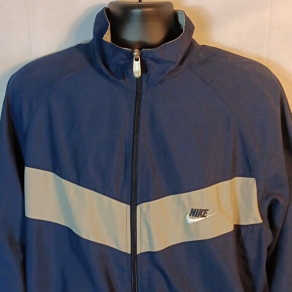 Nike Men's Athletic Full Zip Navy Jacket - Picture 2 of 7